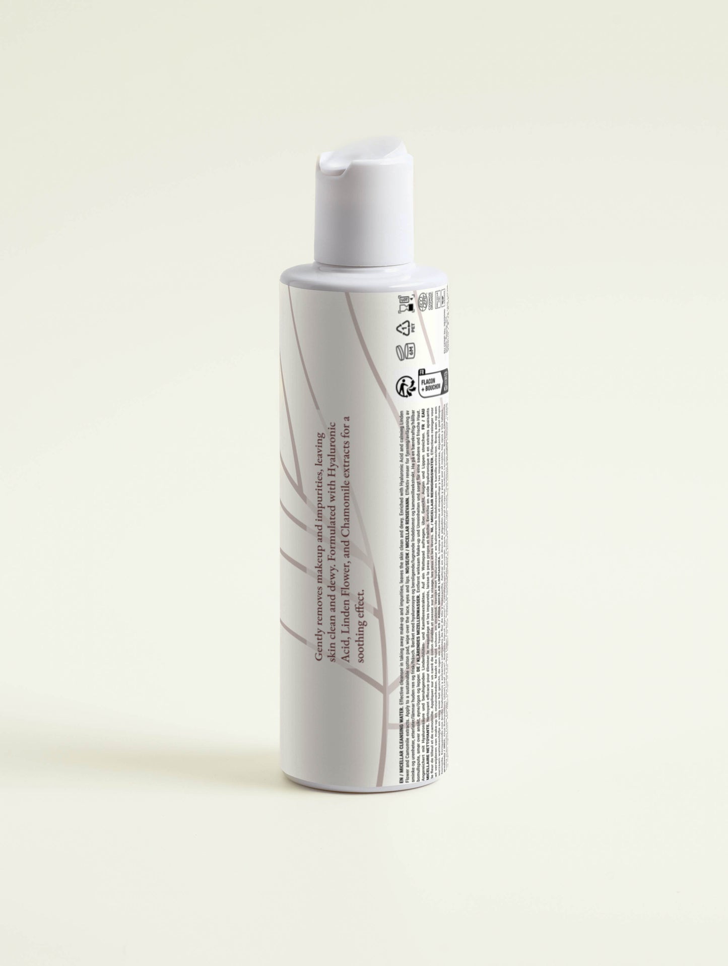 Back of Baltic Naturals' micellar cleansing water, with cruelty-free testing